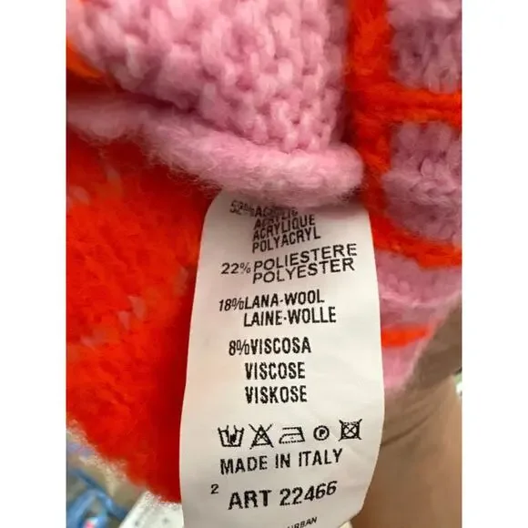 Made in Italy Pink Wool Blend Mock Neck Sweater - Picture 3 of 4